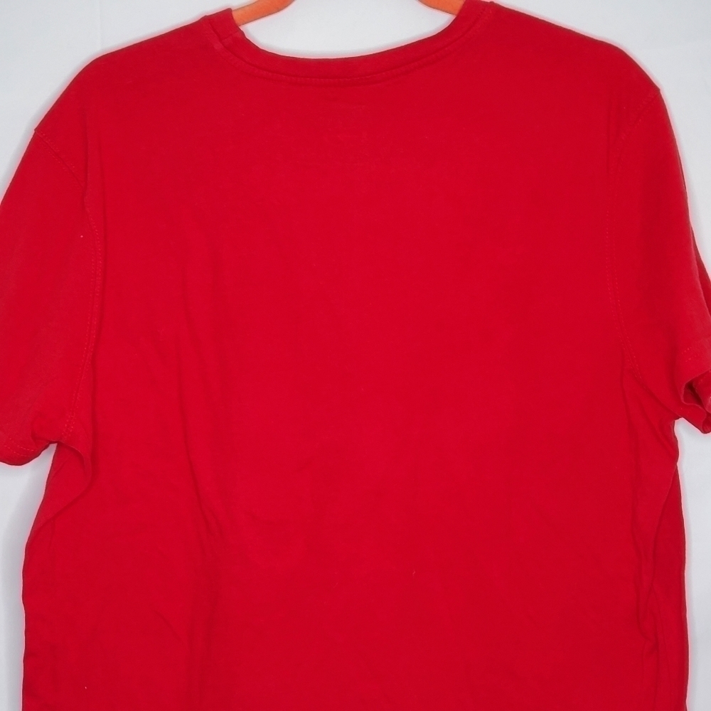 No Fear Skull Graphic Spell Out Tee Shirt XL Red Short Sleeve Cotton Top Y2K - Picture 5 of 11